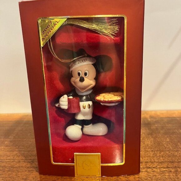 2007 Lenox Disney Mickey’s Christmas Treat Cookies Cocoa Ornament with Box - Picture 3 of 4